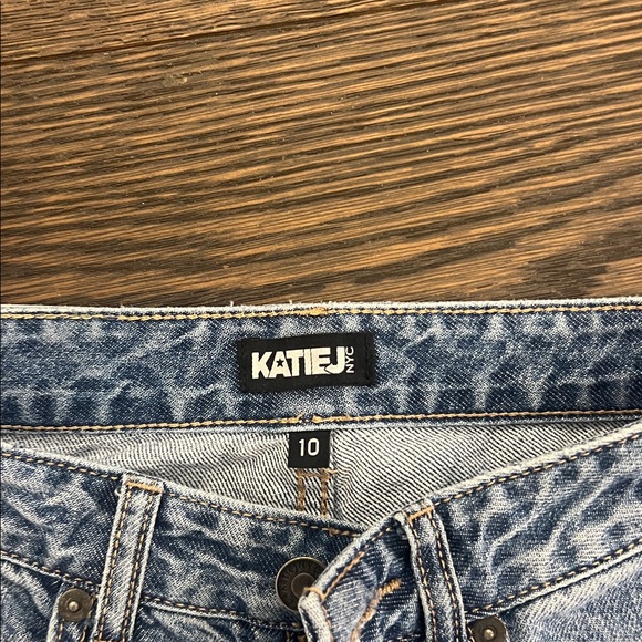 Katie J NYC Light Blue Wide Leg Jeans - Picture 2 of 4